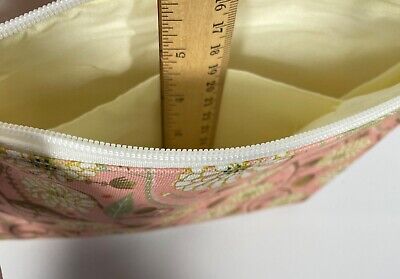Pouch Pink Garden GB P105 Gingiber #1 Cotton Canvas Zipper Pouch Pink Garden GB P105 Gingiber #1 Cotton Canvas Zipper