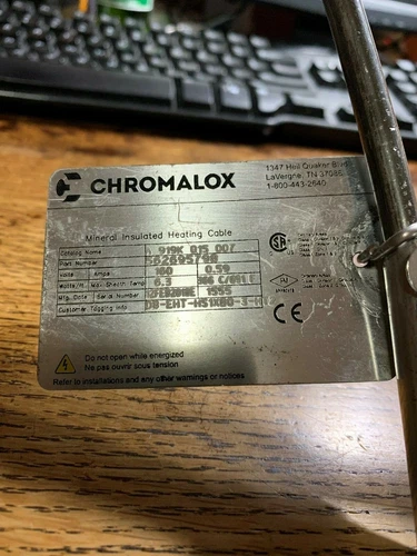 Brand New CHROMALOX Mineral Insulated Heating Cable A 919K 015 007