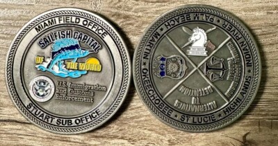 ICE Miami Field Office Stuart Sub Office RARE Challenge Coin - Limited Edition