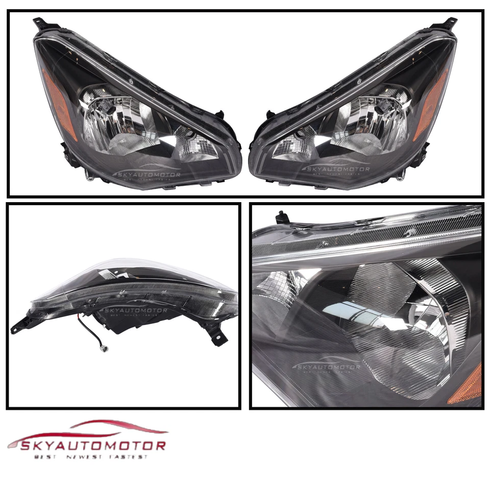 Faros halógenos negros izquierda derecha para Mitsubishi Mirage G4 2017-2020 sedán Foto 2 de 4