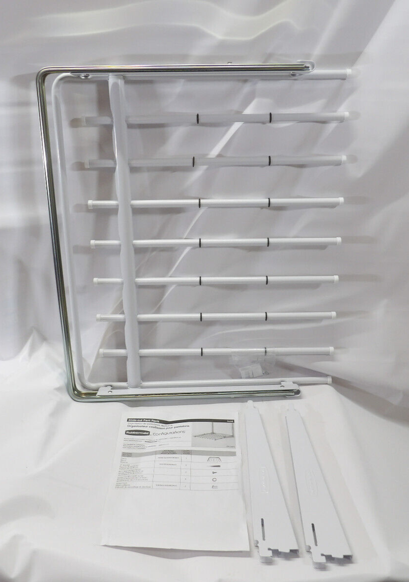 Rubbermaid Commercial Closet Clothes Organizing Shelf System Sliding Pant Rack eBay