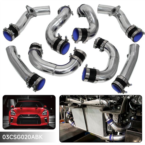 for Nissan Gtr R35 Vr38dett Vr38 Intercooler Hand Intake Piping Pipe Kit Black for sale online
