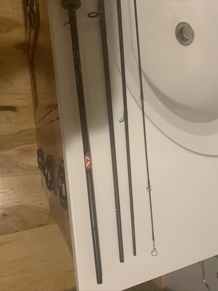 Interruptor de trib personalizado JP Ross 10’8” 7wt varilla de mosca varilla de interruptor básicamente nuevo 4 piezas Foto 4 de 4