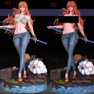 Nami One Piece 1/8 1/6 3D Print Figure Model Kit Unpained Unassembled GK