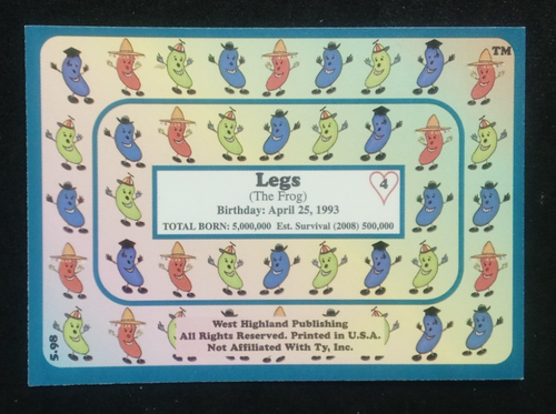 1998 Beanie Baby Trading Cards Inaugural Edition (Pick Your Card) - 第 9/205 張圖片