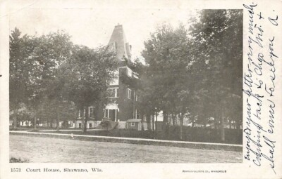 #ad #ad c1905 Court House Shawano Wisconsin WI P563 $7.91
