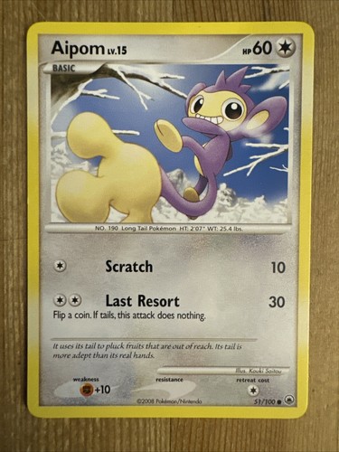 Pokémon TCG Aipom Majestic Dawn 51/100 Regular Common LP