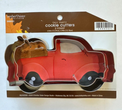 2 Piece Truck With Pumpkin Fall Cookie Cutters Farm Party Thanksgiving Autumn