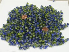 Two Pounds 7mm x 8mm Round 2 Tone India Crackle Glass Beads Bulk Lot TKK-8