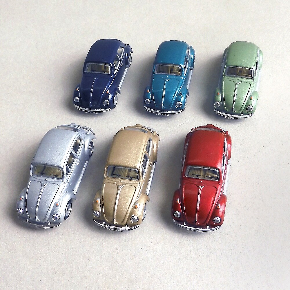 Cararama Hongwell Toys VW VolksWagen Beetle Bug 6 Car Set 2002