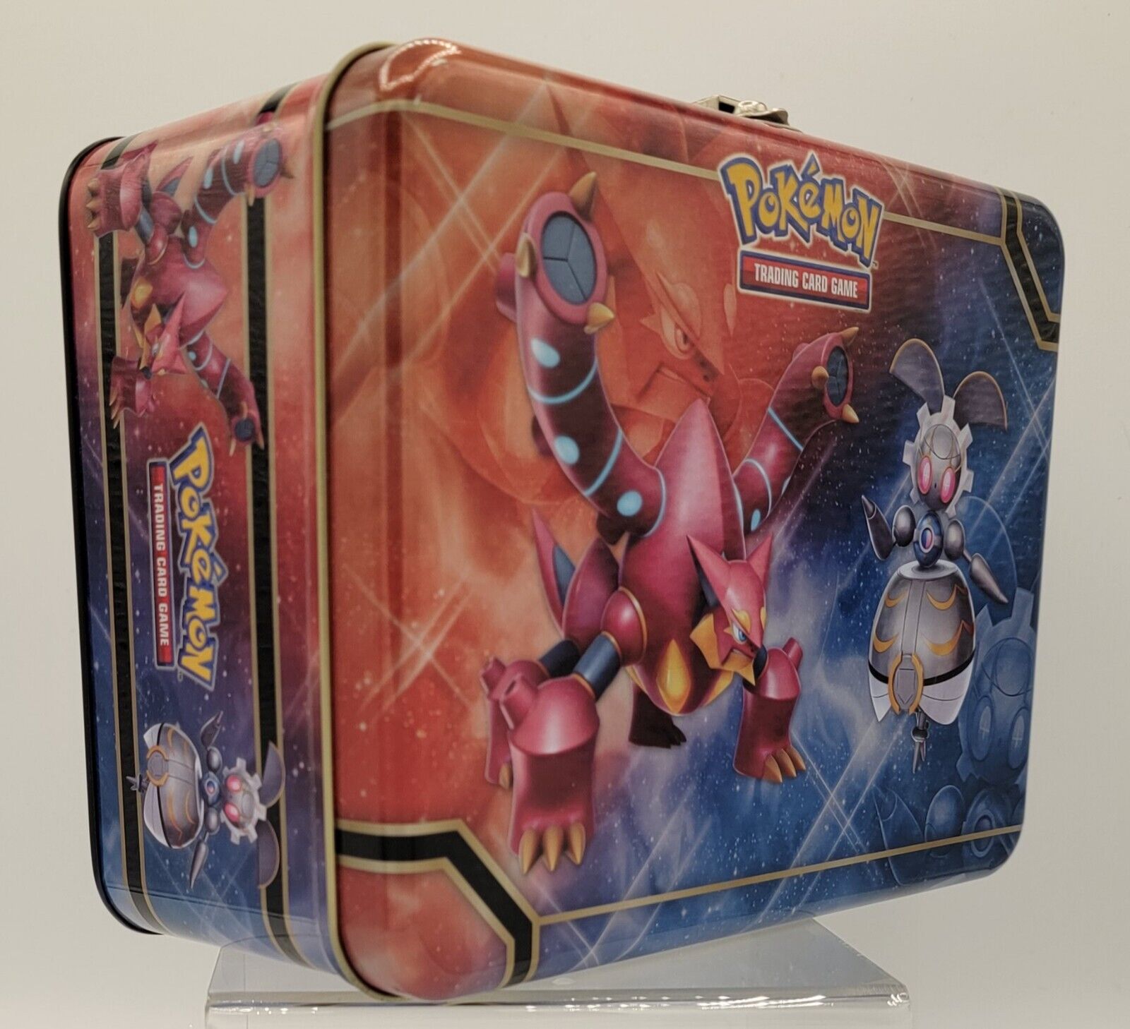 Pokemon Collectors Chest Tin Opening