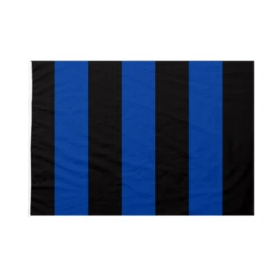 BANDIERA INTER ATALANTA NERAZZURRA NERA E AZZURRA 90 X 60 cm CON ASOLA PER ASTA