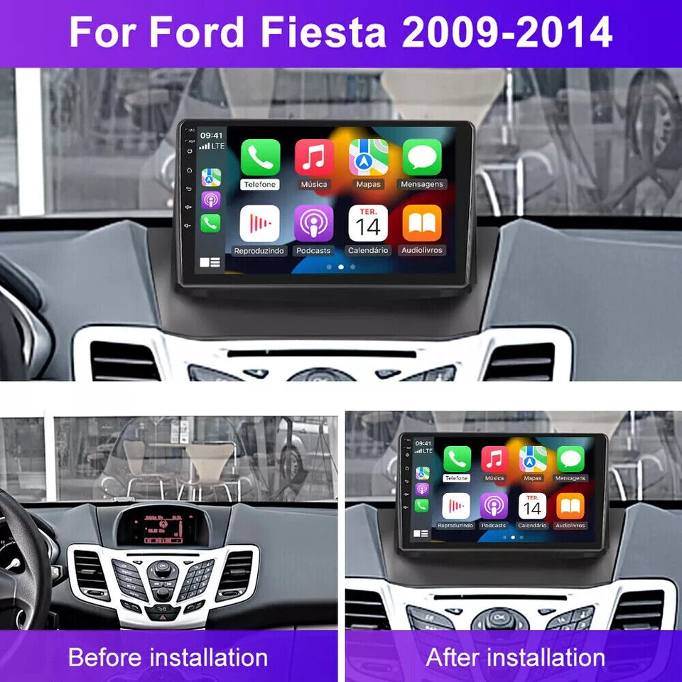 Autoradio 9” Android 13 per Ford Fiesta 2008-2016 CarPlay Navi 2GB-32GB - Immagine 2 di 4