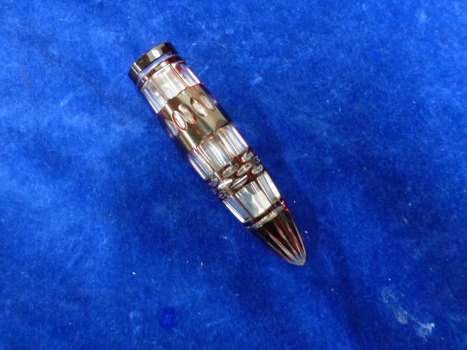 bouquetière de voiture cristal taillé rubis, Boheme,H 135mm,P 70g - Photo 3/4