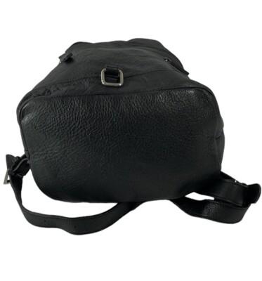Large vintage ENSOEN Edition black backpack 100% pebbled leather Large vintage ENSOEN Edition black backpack 100% pebbled  main image 2