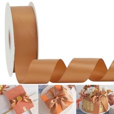 Terracotta Ribbon 1-1/2 inch Double-Faced Satin Ribbon 50 Yards Terracotta Si...
