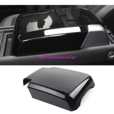 Central Armrest Box Cover Trim Glossy Black ABS for Land Rover Defender 2020-25