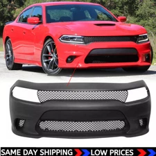 NEW Front Bumper Cover Grill Complete Kit For Dodge Charger 2015-2023 SRT Style