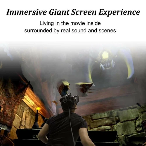 3D VR Pro Brille Mit Kopfhörer Virtual Reality Headset Für Filme Videospiele NEU - Afbeelding 4 van 14