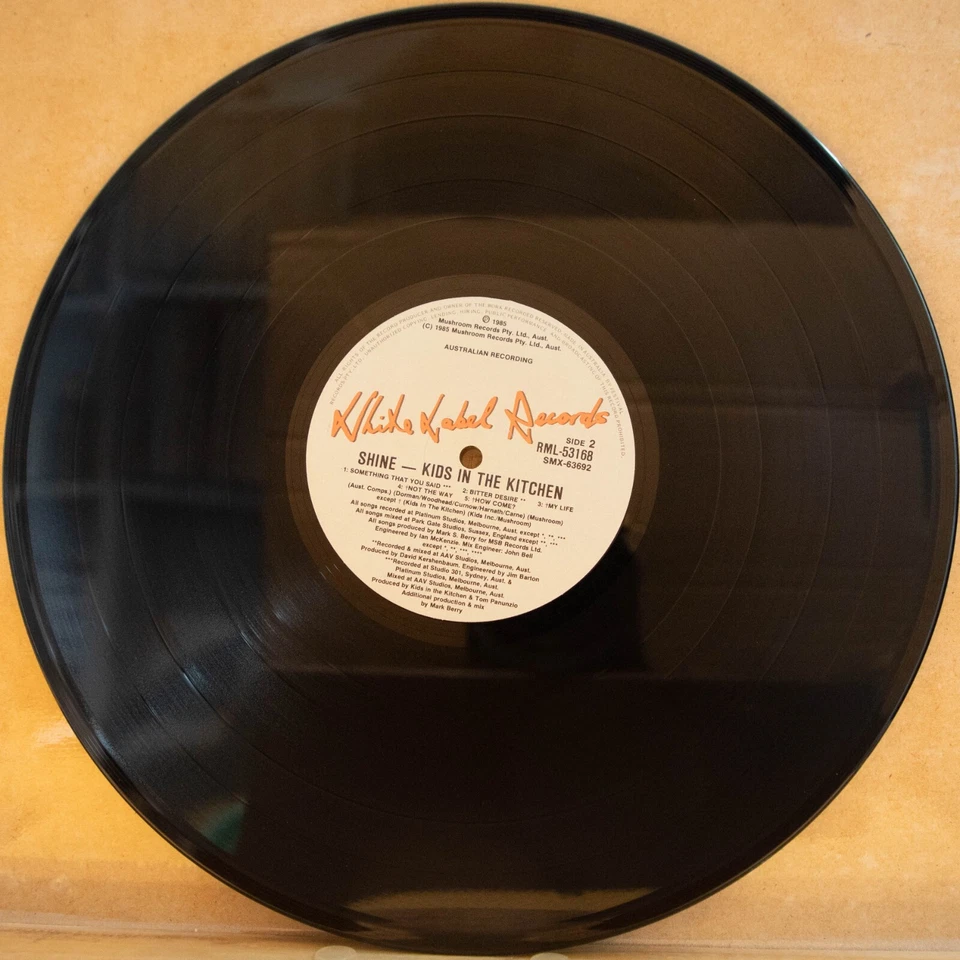 KIDS IN THE KITCHEN - SHINE - Vinyl LP- White - 1985 - VG FREE POSTAGE (2763) - Image 3 of 4