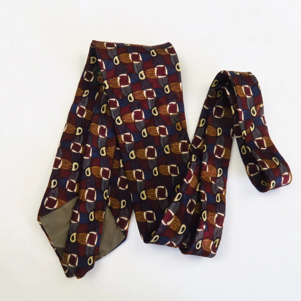 FN Moda Prendas para el cuello Cesta Tejido Abstracto Paisley Rojo Azul Corbata para Hombres 66x3.5 XL Foto 4 de 4