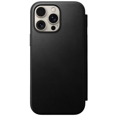 Nomad Modern Leather Folio iPhone 16 Pro Max Black Schutzhülle