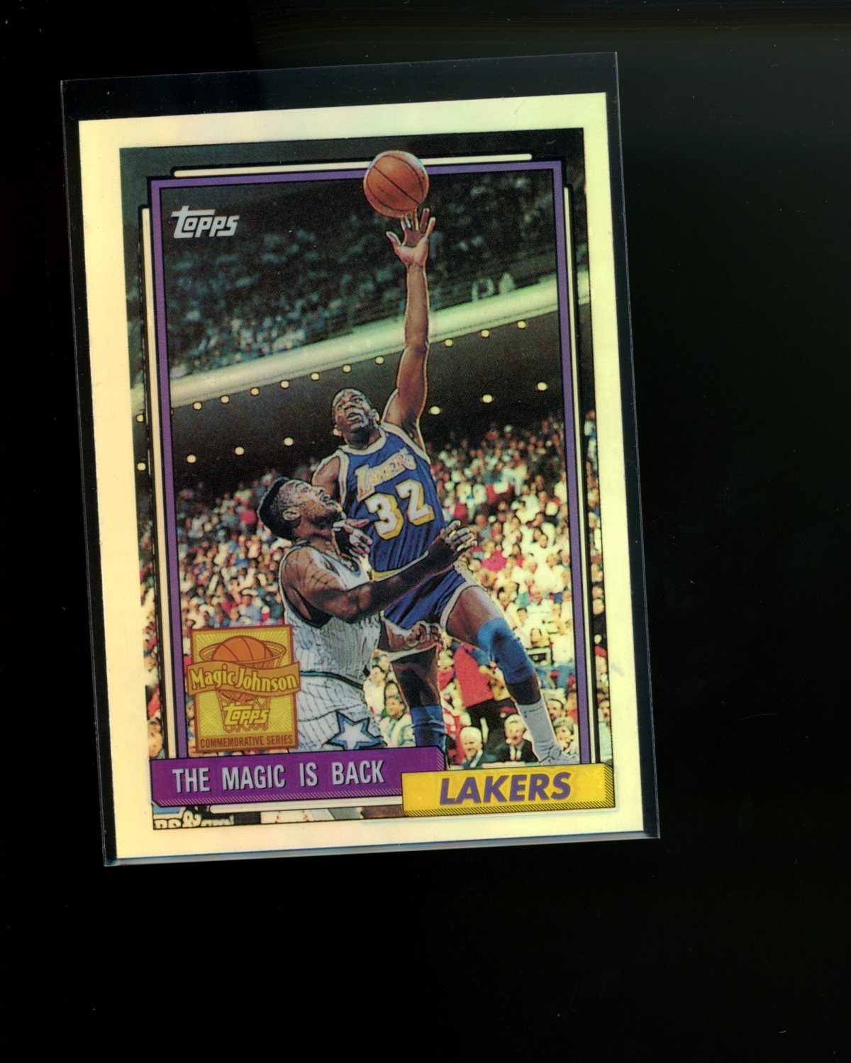 2000-01 Topps Chrome Magic Johnson Reprint Refractor #6 Magic Johnson