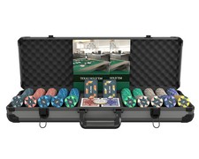 Poker Koffer mit 500 Keramik Pokerchips "Paulie" mit Werten