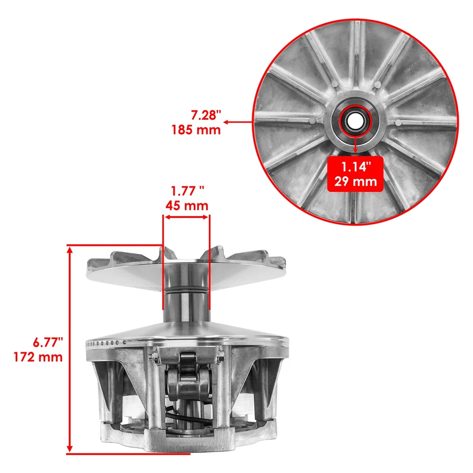 Embrague de accionamiento primario para Polaris RZR 800 RZR 4 800 RZR S 800 EFI DIRECCIÓN ASISTIDA ELÉCTRICA 2010-2014 Foto 2 de 4