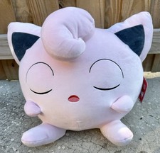 Pokemon Jiggly Puff 18" Sleeping Plush Buddy Jazwares Pink