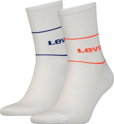 Levi's 2 Paar kurze Socken, rot blau Kombi, UK Größe 2-5 EU 35/38