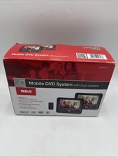 RCA DRC69702 7" Dual Screen Portable DVD Player 2 Screens Cord & Case Tested.