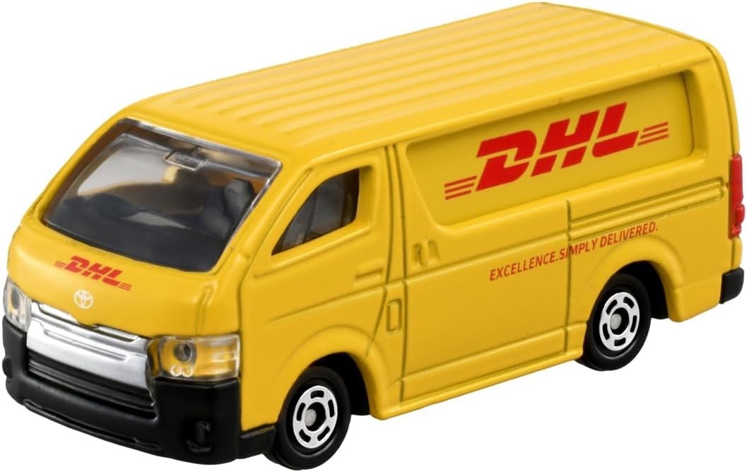 TOMICA 102 DHL DELIVERY VAN TOYOTA HIACE 1/64 TOMY DIECAST 2026