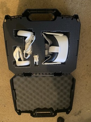 Meta Quest 2 VR Headset Bundle w/ CASEMATIX Hard Case & Controllers