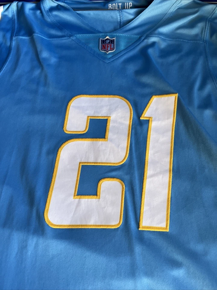 Camiseta LaDainian Tomlinson San Deigo Chargers Nike 3 XL Cosida Azul Polvo Foto 4 de 4