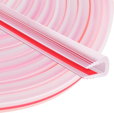 Rubber Edge Trim U Channel, 1/16" Self Adhesive Sheet Metal Edge Guard Protector