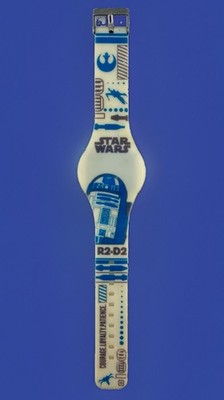 RARE Blue LED Star Wars R2-D2 Watch Accutime DM1219 Silicone Droid New Battery