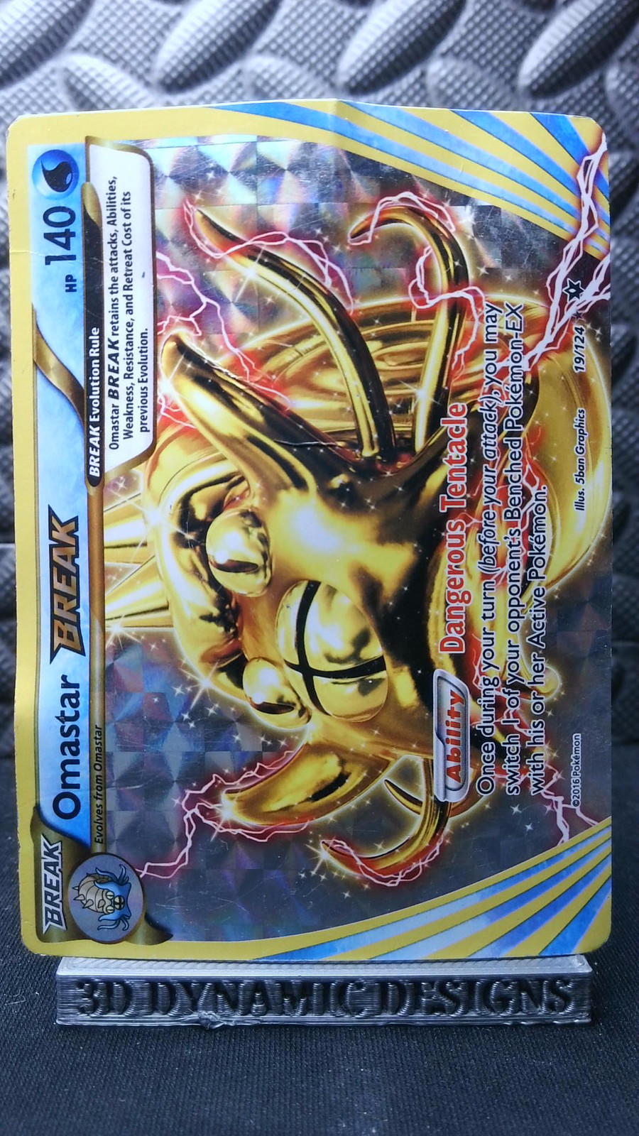 | Pokemon Omastar BREAK 19/124 Xy Fates Collide Rare BREAK 2016 DMG 🔥 |
