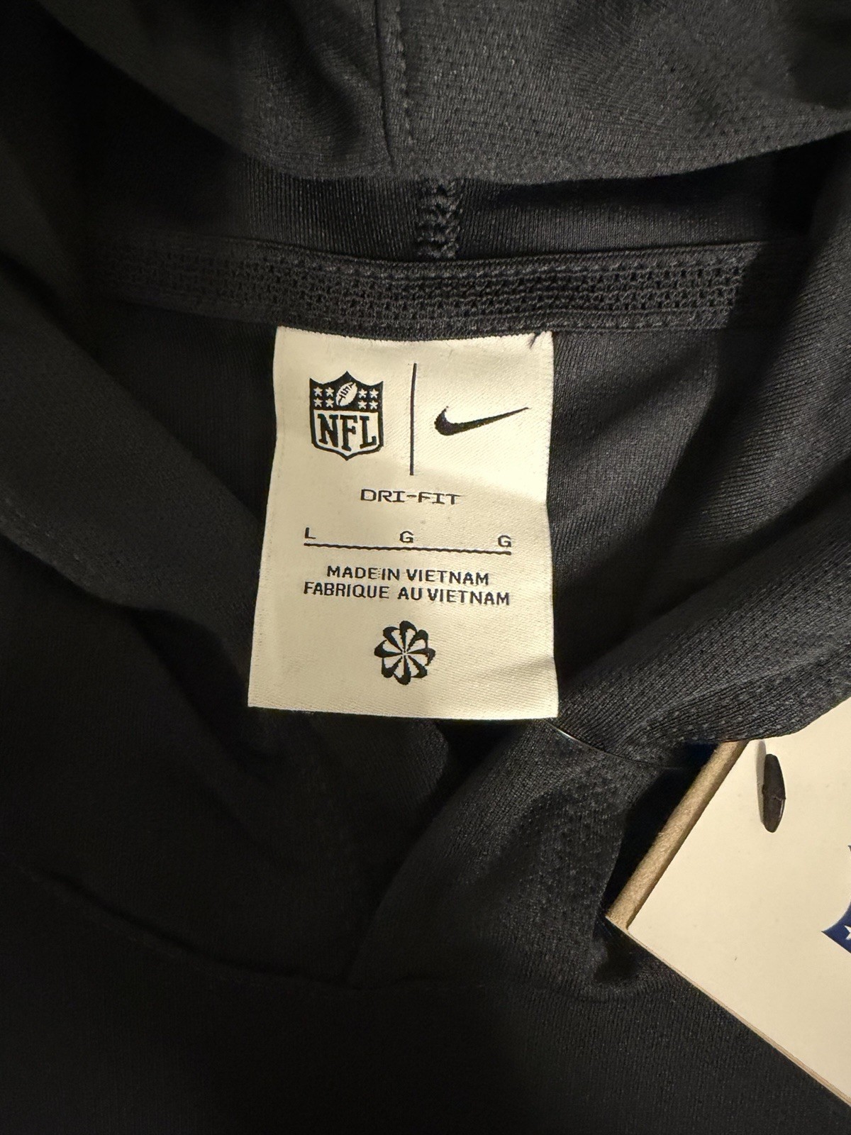 NWT Men's Nike Houston Texans Sideline Pure Fury Dri-FIT Hoodie Tshirt Large Nav thumbnail 4