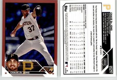 Chase De Jong 2023 Topps Update Mother s Day Pink US297 #/50 Pirates