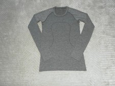 Lululemon 6 Swiftly Tech Long Sleeve Crew Sparkle Black / White / Silver