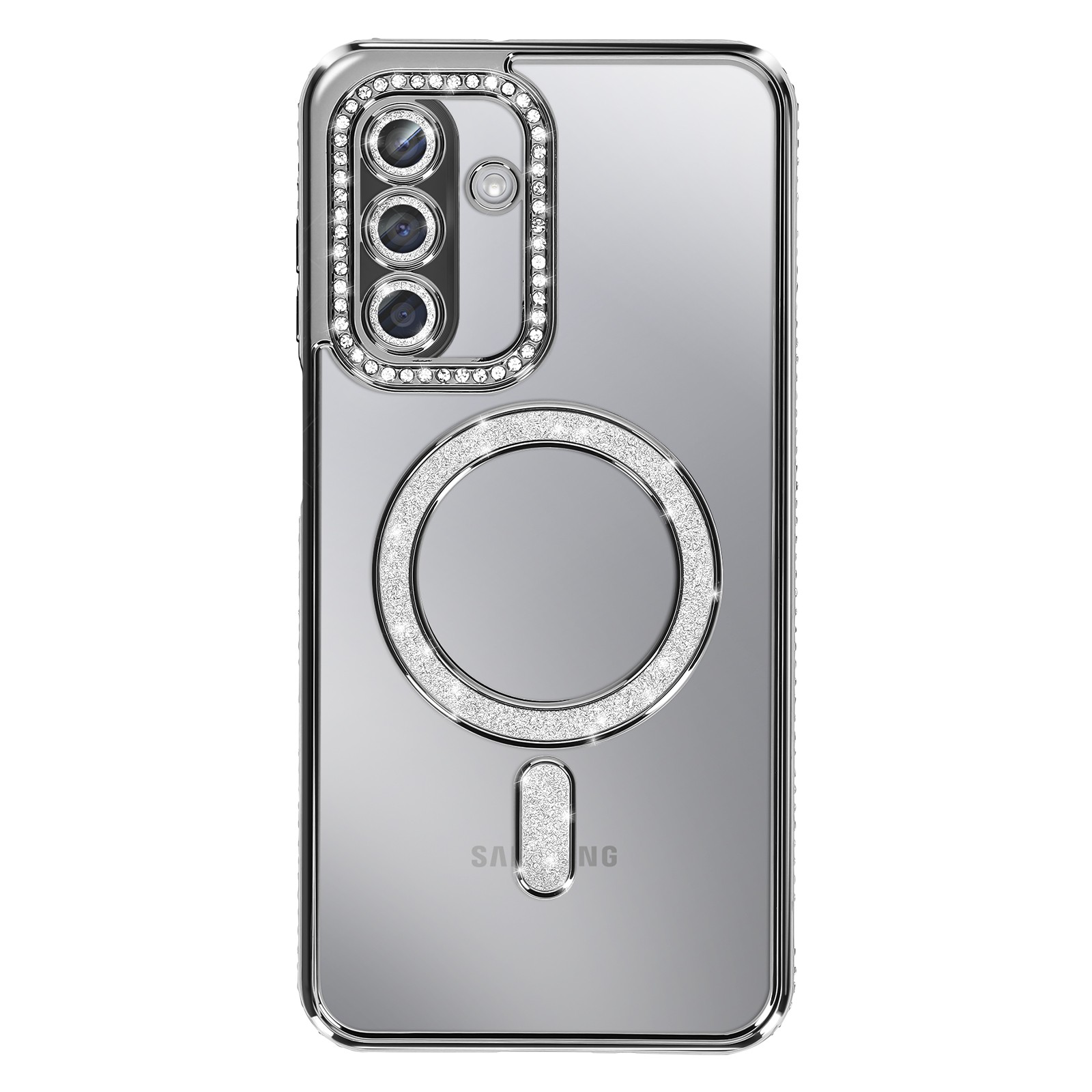 Coque Galaxy A17 en silicone cristallin avec finition strass premium