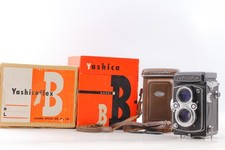 Exc 5 w/ Case. Cap Yashicaflex Model B 6x6 TLR Camera 80mm f/3.5 From JAPAN
