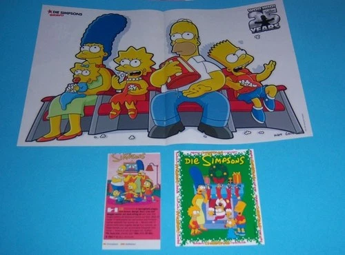 The Simpsons 15 pc German Clippings Full Pages 2 x Poster Postcard