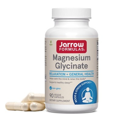 Jarrow Magnesium Glycinate, Support Relaxation & Healthy Sleep, 90 Capsules