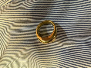 Authentic 14k Gold plated Ring Made In Italy - Check Photos For Size Weight And Wear.