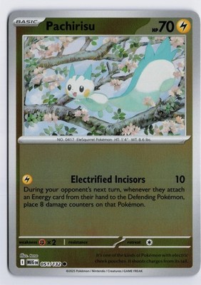 Pachirisu - MEG #051/132 ME01: Mega Evolution Reverse Holofoil NM