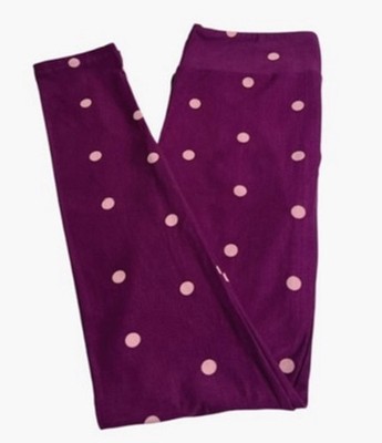 Lularoe Leggings OS One Size Halloween MAGENTA Purple POLKA DOT Fun Vibrant SOFT