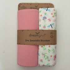 NEW Soft Swaddle Baby Blankets 0-3M Pink and Floral Butterflies  DreamGro