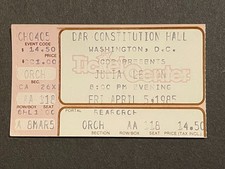 Julian Lennon~Concert Ticket Stub~4/5/1985~Washington, DC